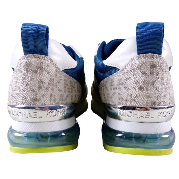 MK Michael Kors Allie Stride Extreme Mixed Media Trainers Blue Gray US 7M #555 - Picture 4 of 10